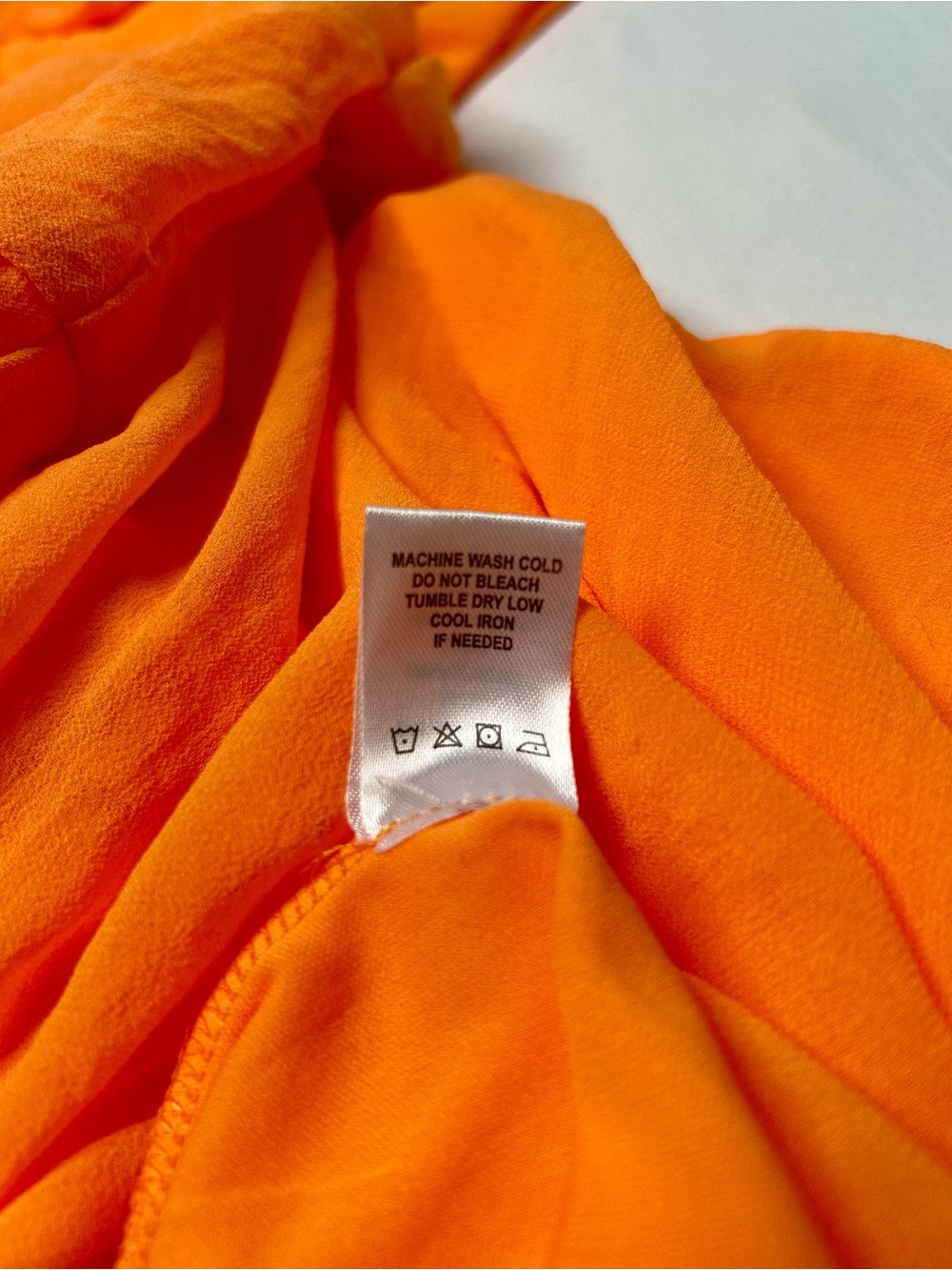 TACERA TUNIC SHORT DRESS, ORANGE GUAZE LIKE TEXTURE, DRAWSTRING WAIST, PLUS SZ 3 - Picture 6 of 8
